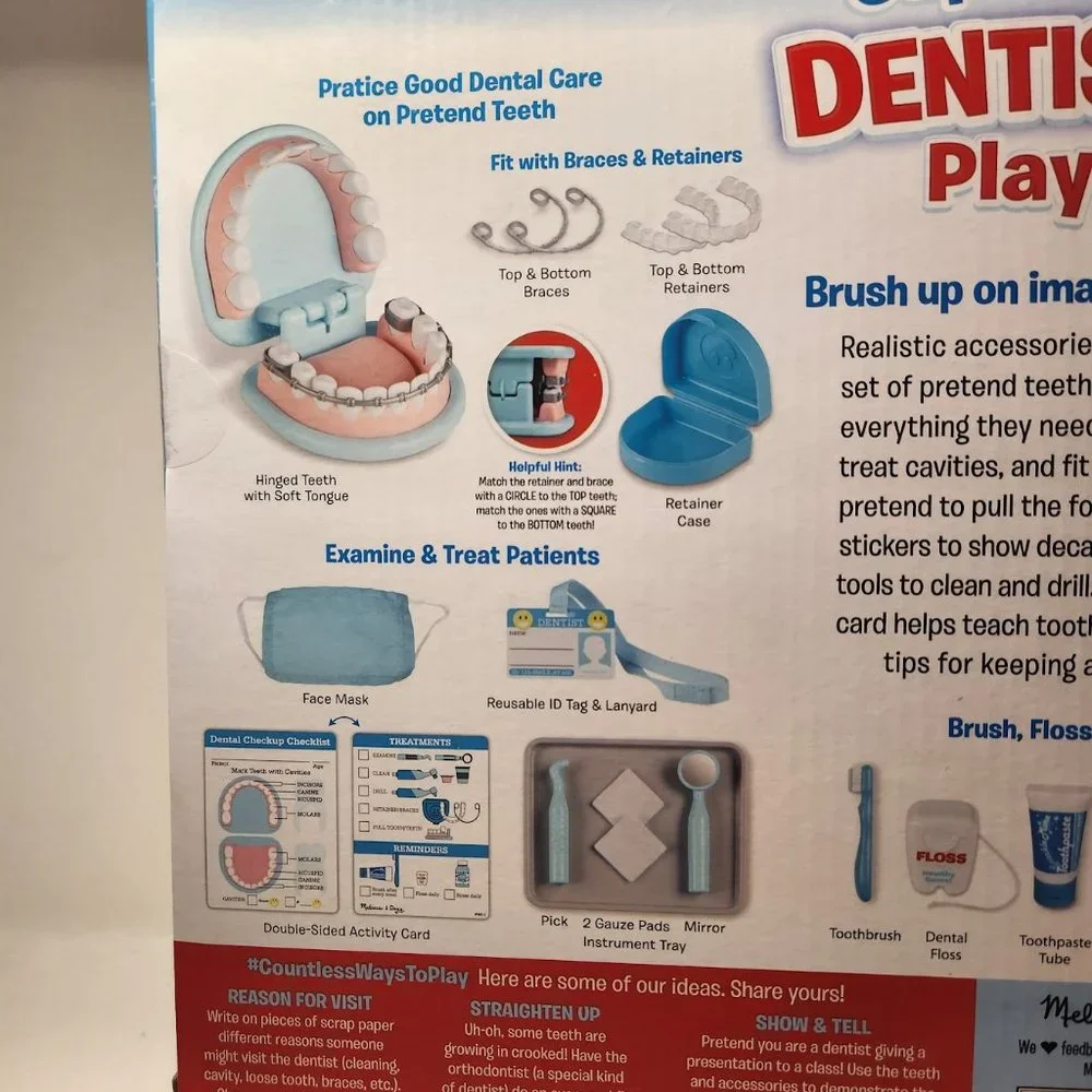 NEW Melissa & Doug Dentist Dental Pretend Play Teeth Set 25-piece